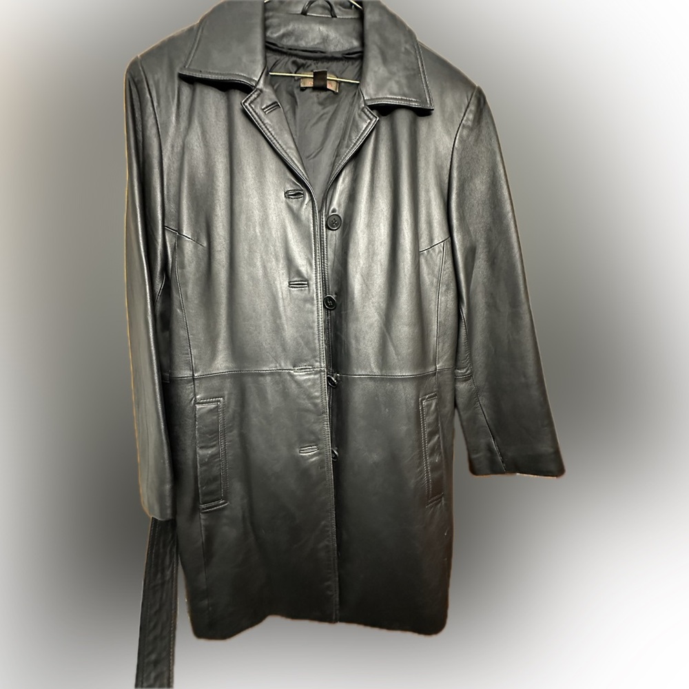Danier Black Leather Coat